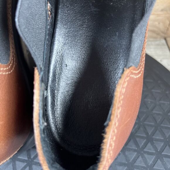 Dansko Jocelyn Womens Size 7 Brown Leather Comfort Platform Chunky Loafer Shoes - Picture 6 of 10